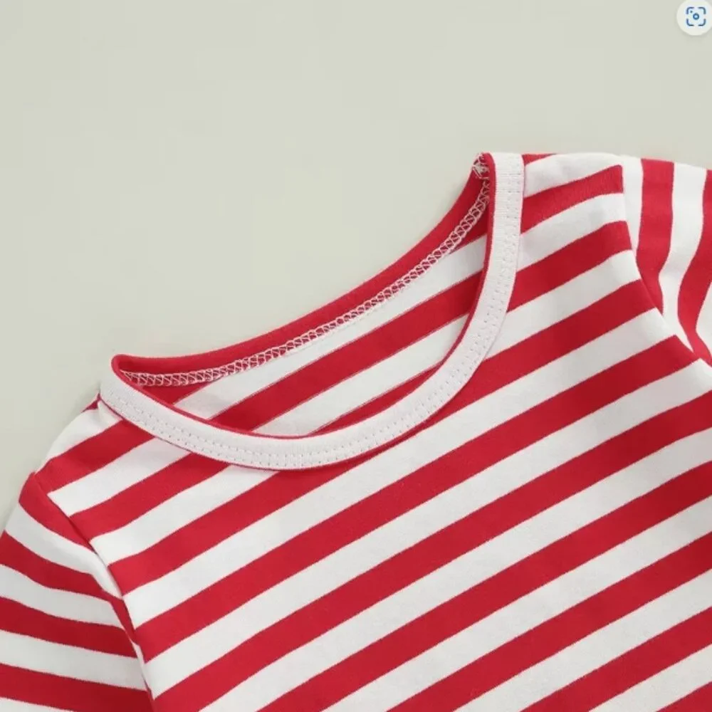 Christmas Santa Shirt & Dress Girls Outfit Set